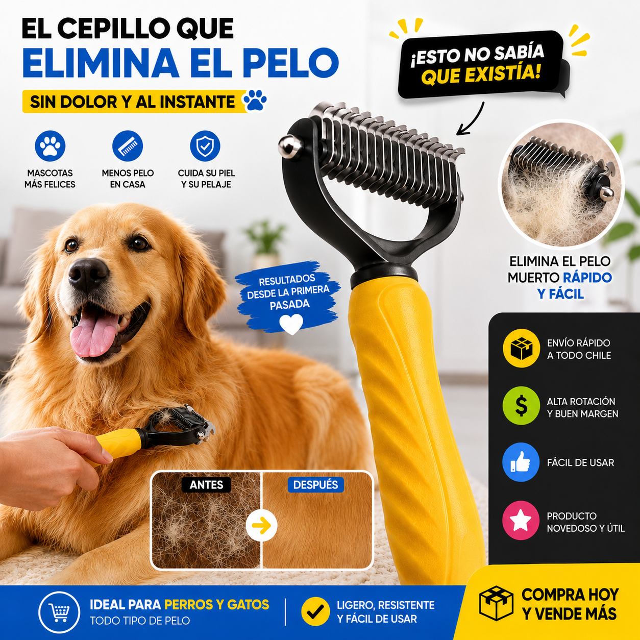 Cepillo Profesional Corta-Nudos